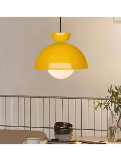 ABERTO DESIGN Decken- & Hängeleuchten<Hängeleuchte in Gelb - (H)15 x Ø 25 cm