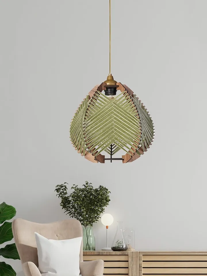 Opviq Decken- & Hängeleuchten<Hängeleuchte in Grün - (B)25 x (H)70 cm