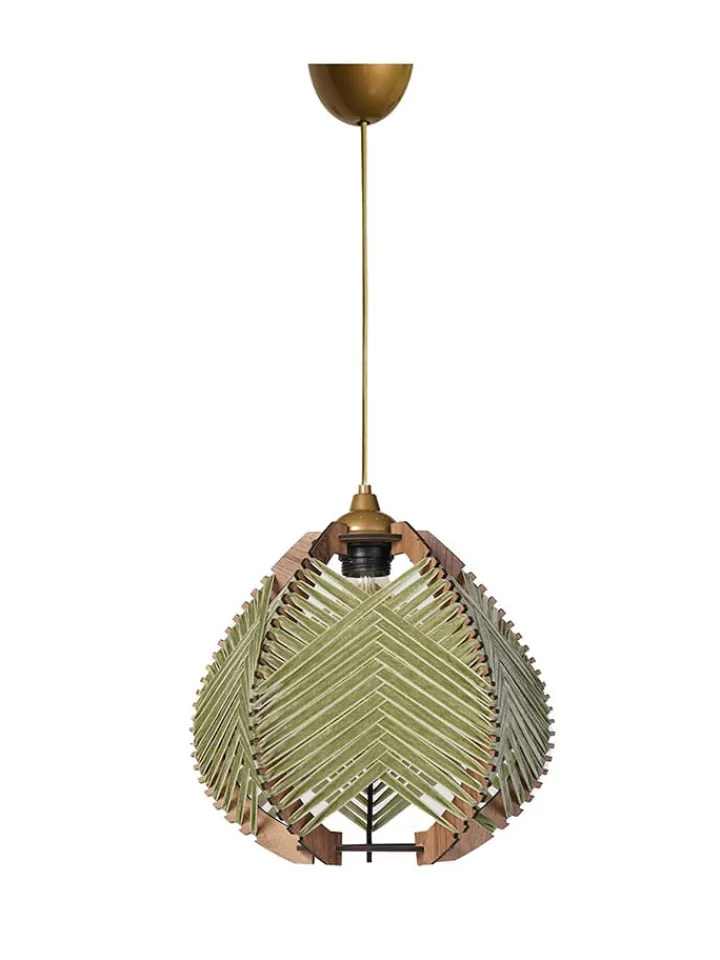 Opviq Decken- & Hängeleuchten<Hängeleuchte in Grün - (B)25 x (H)70 cm