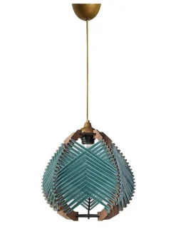 Opviq Decken- & Hängeleuchten<Hängeleuchte in Grün - (H)70 x Ø 25 cm