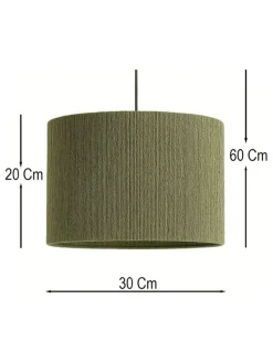ABERTO DESIGN Decken- & Hängeleuchten<Hängeleuchte in Grün - (H)60 x Ø 30 cm