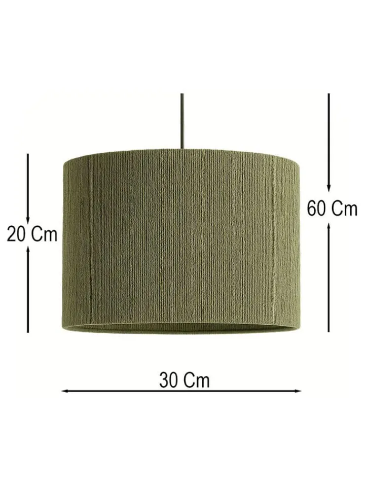 ABERTO DESIGN Decken- & Hängeleuchten<Hängeleuchte in Grün - (H)60 x Ø 30 cm