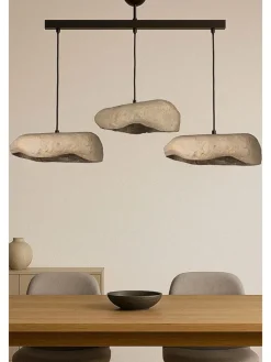 Opviq Decken- & Hängeleuchten<Hängeleuchte in Hellgrau/ Schwarz - (B)58 x (H)62 cm