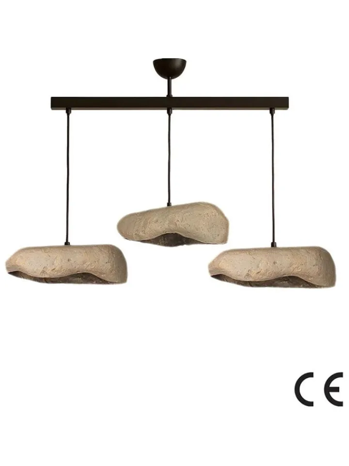 Opviq Decken- & Hängeleuchten<Hängeleuchte in Hellgrau/ Schwarz - (B)58 x (H)62 cm