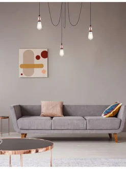Globo lighting Decken- & Hängeleuchten<Hängeleuchte in Kupfer - (H)200 x Ø 12 cm