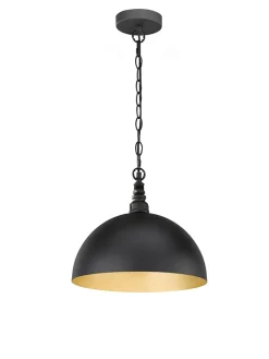 FISCHER & HONSEL Decken- & Hängeleuchten<Hängeleuchte in Schwarz - Ø 35 cm