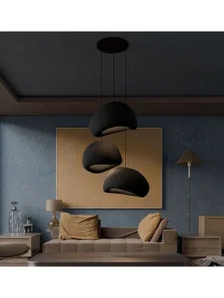 Opviq Decken- & Hängeleuchten<Hängeleuchte in Schwarz - (B)80 x (H)120 cm