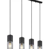 Globo lighting Decken- & Hängeleuchten<Hängeleuchte in Schwarz - (L)80 x (B)9 x (H)156 cm