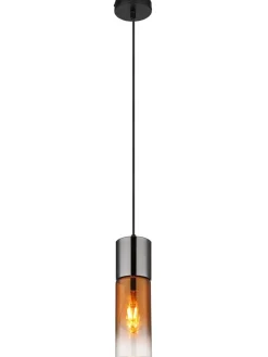 Globo lighting Decken- & Hängeleuchten<Hängeleuchte in Schwarz/ Braun - (L)150 cm