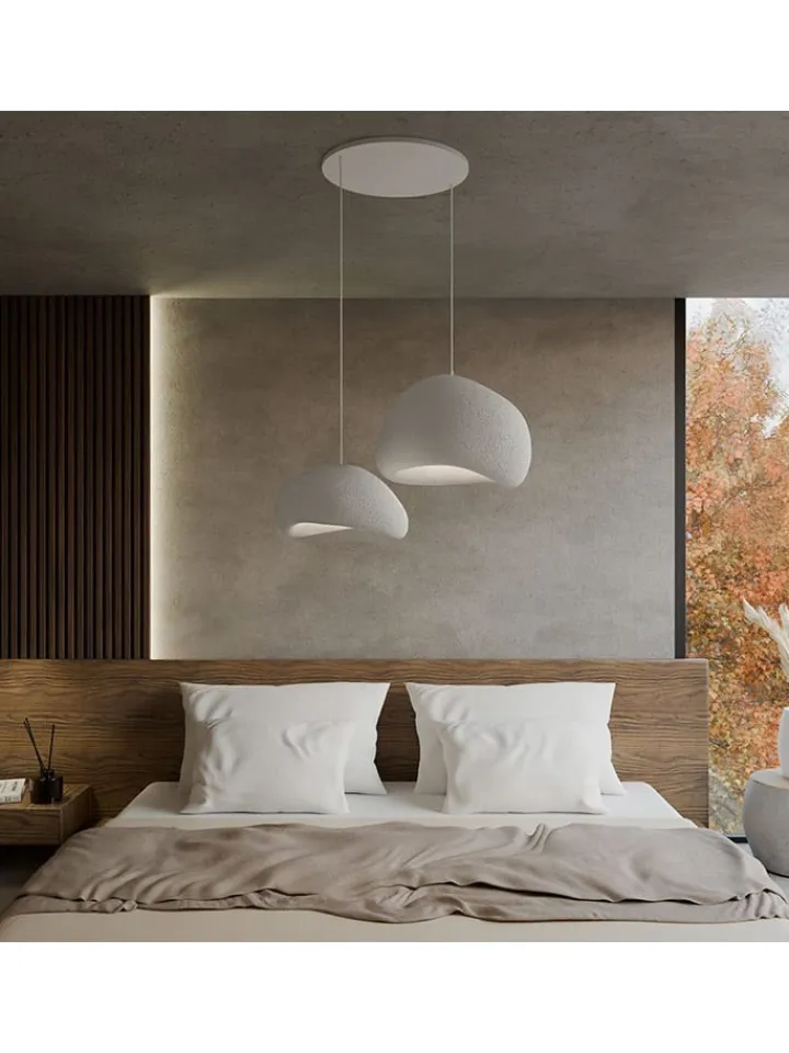 ABERTO DESIGN Decken- & Hängeleuchten<Hängeleuchte in Weiß - (B)75 x (H)120 cm