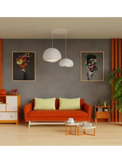 ABERTO DESIGN Decken- & Hängeleuchten<Hängeleuchte in Weiß - (B)75 x (H)120 cm
