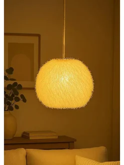 ABERTO DESIGN Decken- & Hängeleuchten<Hängeleuchte in Weiß - (H)75 x Ø 35 cm