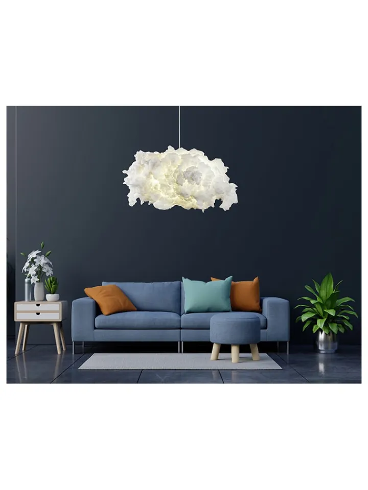 Opviq Decken- & Hängeleuchten<Hängeleuchte in Weiß - (H)80 x Ø 60 cm