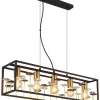 Globo lighting Decken- & Hängeleuchten<Hängeleuchte ''Lisbon'' in Schwarz - (B)77 x (H)120 x (T)18 cm