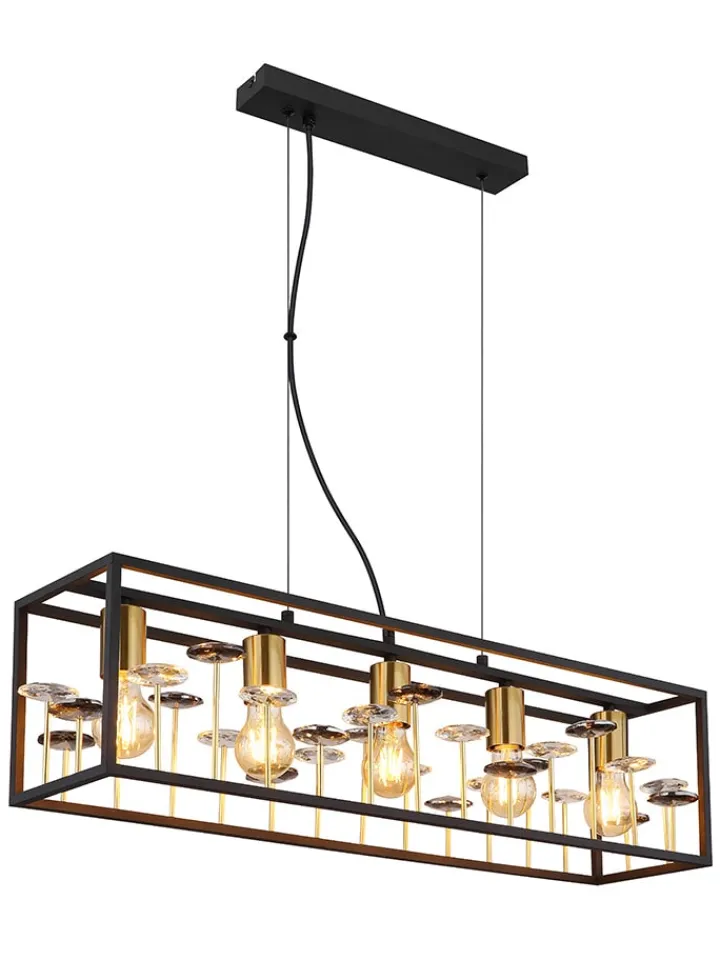 Globo lighting Decken- & Hängeleuchten<Hängeleuchte ''Lisbon'' in Schwarz - (B)77 x (H)120 x (T)18 cm