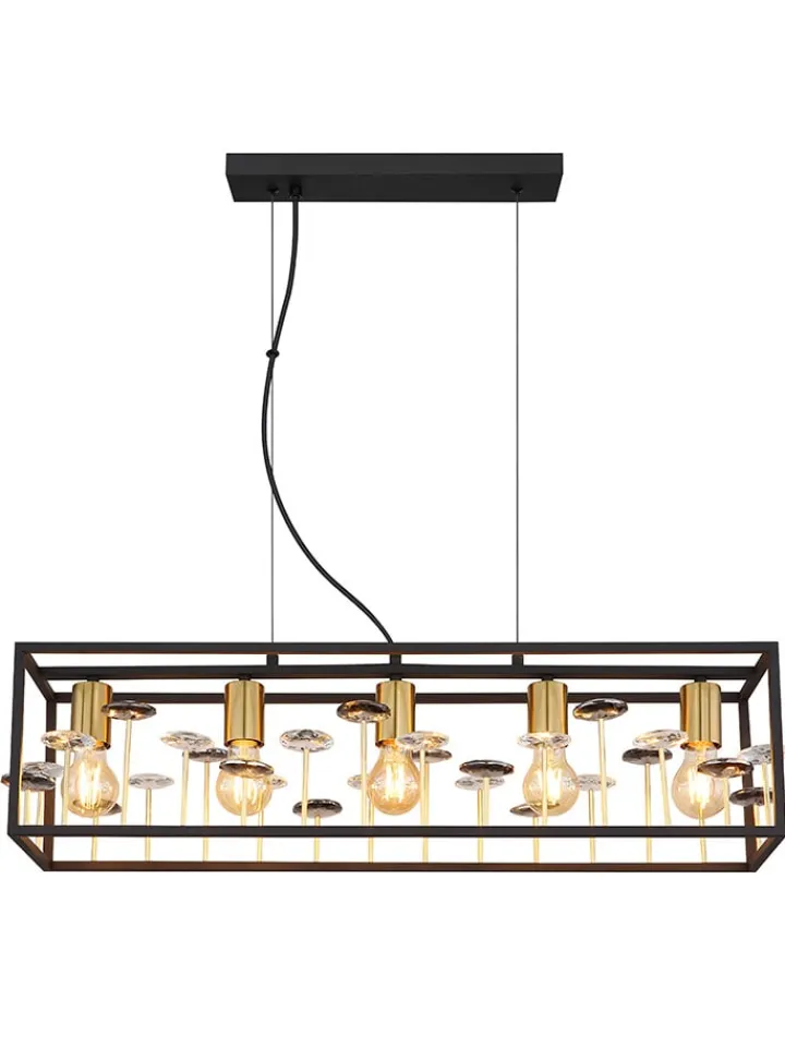 Globo lighting Decken- & Hängeleuchten<Hängeleuchte ''Lisbon'' in Schwarz - (B)77 x (H)120 x (T)18 cm