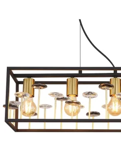 Globo lighting Decken- & Hängeleuchten<Hängeleuchte ''Lisbon'' in Schwarz - (B)77 x (H)120 x (T)18 cm