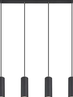 Globo lighting Decken- & Hängeleuchten<Hängeleuchte "Robby" in Schwarz - (L)65 x (B)6 x (H)120 cm