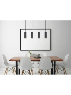 Globo lighting Decken- & Hängeleuchten<Hängeleuchte "Robby" in Schwarz - (L)65 x (B)6 x (H)120 cm