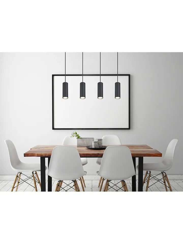 Globo lighting Decken- & Hängeleuchten<Hängeleuchte "Robby" in Schwarz - (L)65 x (B)6 x (H)120 cm