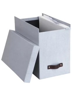 BigsoBox Büro- & Schulbedarf<Hängemappenbox "Johan" in Hellgrau - DIN A4