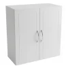 relaxdays Badmöbel|Badezimmermöbel<Hängeschrank in Weiß - (B)60 x (H)60 x (T)30 cm
