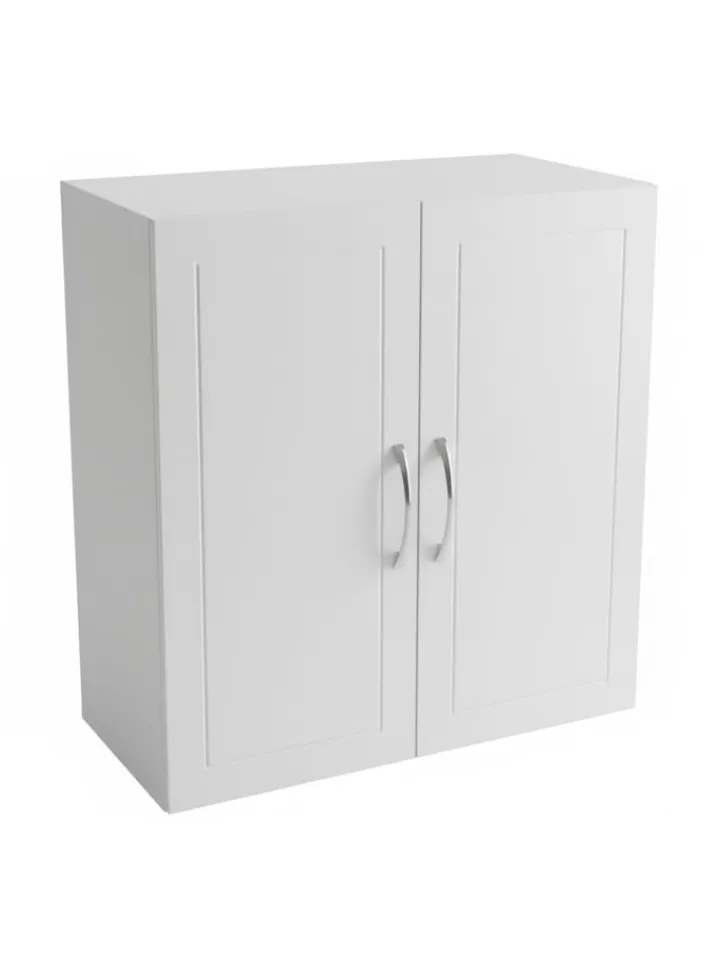 relaxdays Badmöbel|Badezimmermöbel<Hängeschrank in Weiß - (B)60 x (H)60 x (T)30 cm