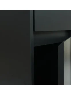 MCW Badezimmermöbel<Hängeschrank L86 2 Türen 3 Fächer, Schwarz