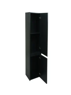 MCW Badezimmermöbel<Hängeschrank L86 2 Türen 3 Fächer, Schwarz