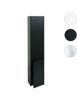 MCW Badezimmermöbel<Hängeschrank L86 2 Türen 3 Fächer, Schwarz