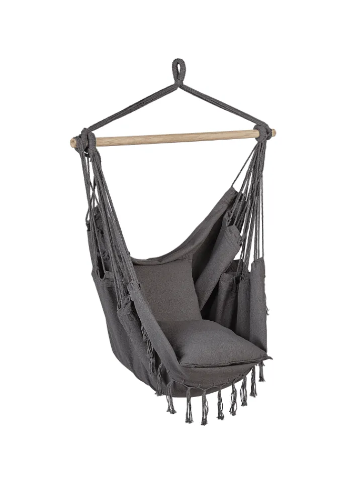 Beliani Gartenmöbel<Hängesessel BONEA in Grau - (W) 95 x (H) 125 x (L) 55 cm