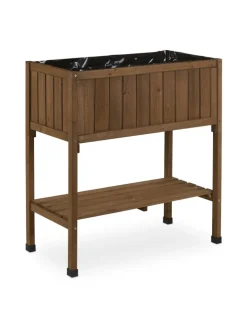 relaxdays Pflanzen & Zubehör<Hochbeet in Braun - (B)74 x (H)80 x (T)38 cm