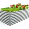 COSTWAY Pflanzen & Zubehör<Hochbeet Metall in Grau