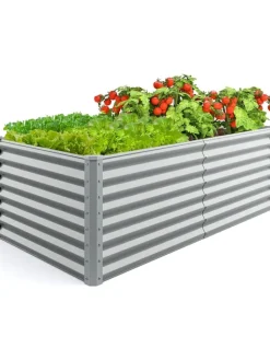 COSTWAY Pflanzen & Zubehör<Hochbeet Metall in Grau