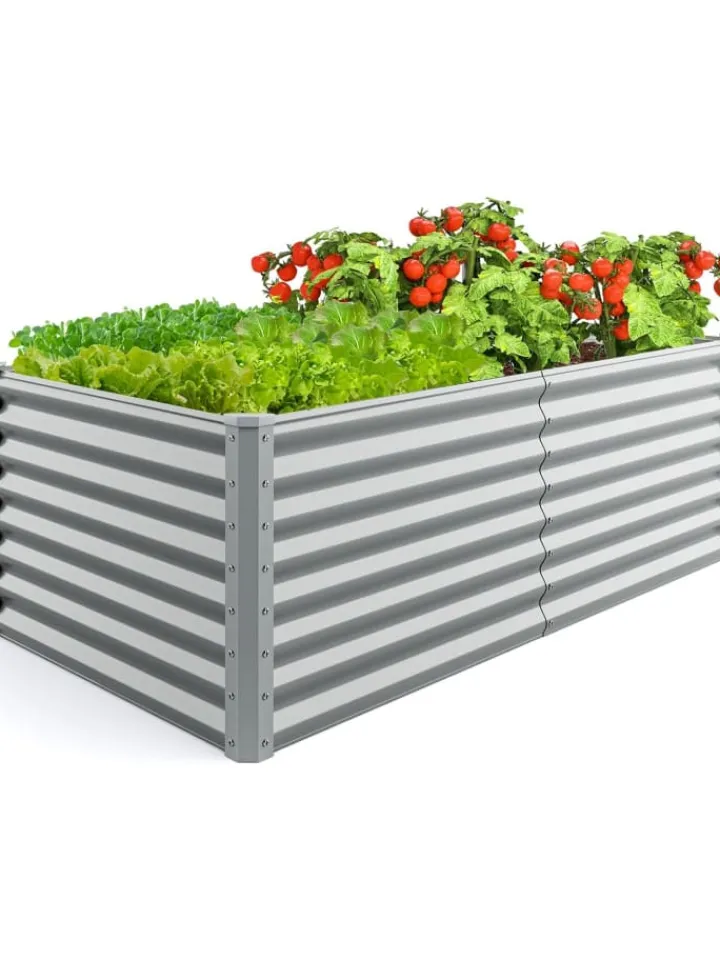 COSTWAY Pflanzen & Zubehör<Hochbeet Metall in Grau