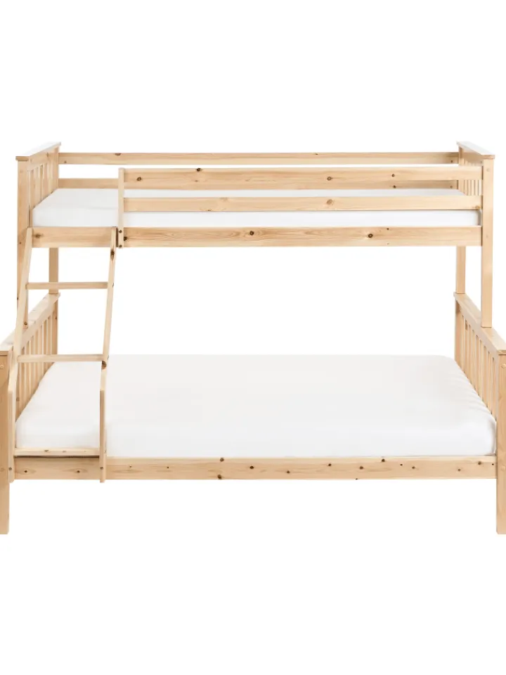 Beliani Betten & Matratzen<Hochbett BIERNE in Braun - (W) 149 x (H) 150 x (L) 210 cm