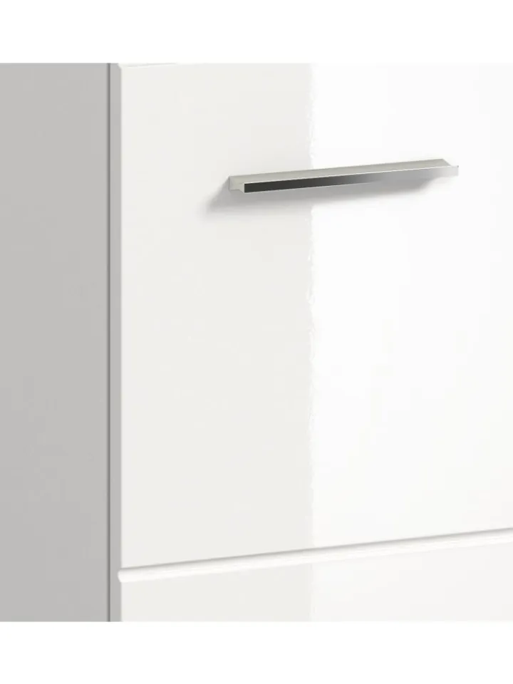 xonox.home Badmöbel|Badezimmermöbel<Hochschrank breit in Weiß/Weiß Hochglanz - (B) 60 x (H) 185 x (T) 30