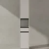 KADIMA DESIGN Badezimmermöbel<Hochschrank HAMBURG Soft-Close Badschrank schmal Badregal in Steingrau