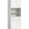 xonox.home Badmöbel<Hochschrank in weiß/weiß hochglanz - (B) 74 x (H) 191 x (T) 31