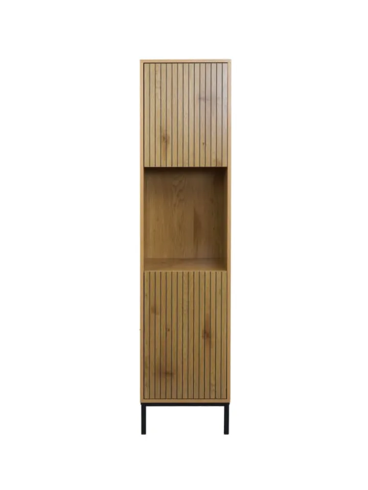 MCW Badmöbel|Badezimmermöbel<Hochschrank O42, Holzoptik natur