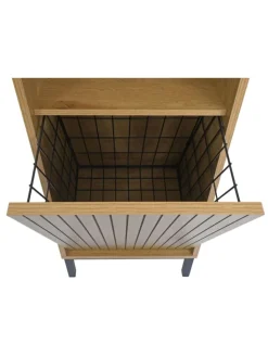 MCW Badmöbel|Badezimmermöbel<Hochschrank O42, Holzoptik natur