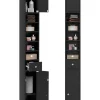 COSTWAY Badmöbel|Badezimmermöbel<Hochschrank schmal 180 cm in Schwarz