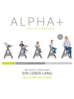 Hauck Babymöbel<Hochstuhl Alpha Plus - White in weiss