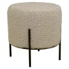 ebuy24 Lammfelle & Co<Hocker Alford Grau 36 x 36 cm