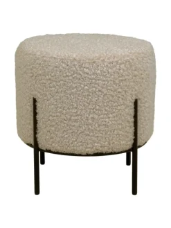 ebuy24 Lammfelle & Co<Hocker Alford Grau 36 x 36 cm