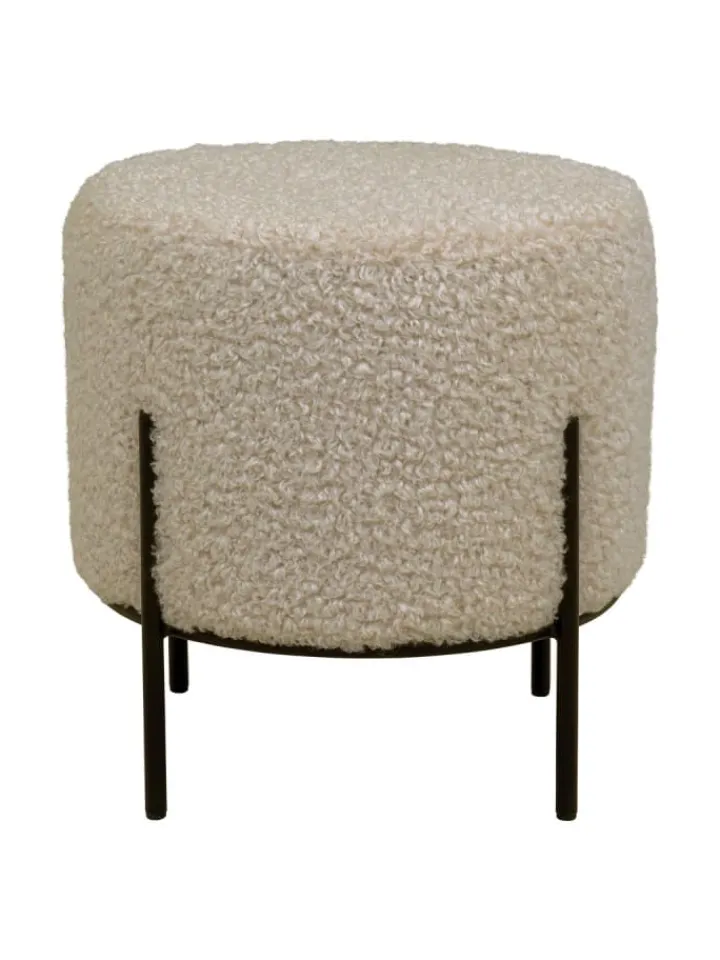 ebuy24 Lammfelle & Co<Hocker Alford Grau 36 x 36 cm