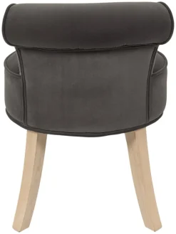 Rétro Chic Sitzmöbel<Hocker "Eleonor" in Anthrazit - (B)49 x (H)58 x (T)47 cm