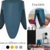 Rétro Chic Sitzmöbel<Hocker ''Eve'' in Dunkelblau - (H)46 - Ø 30 cm