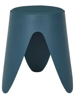 Rétro Chic Sitzmöbel<Hocker ''Eve'' in Dunkelblau - (H)46 - Ø 30 cm