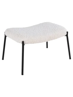ebuy24 Lammfelle & Co<Hocker Glasgow Weiß 61 x 41 cm